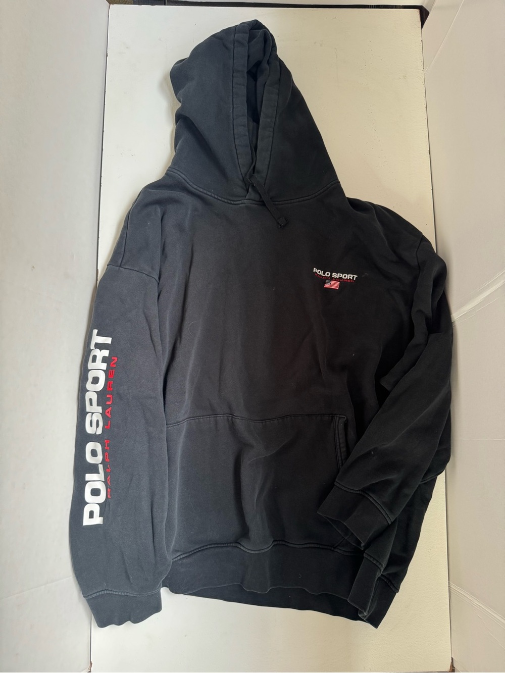 Polo Ralph Lauren Mens Polo Sport Flag Fleece Hoodie Black Size 4XB